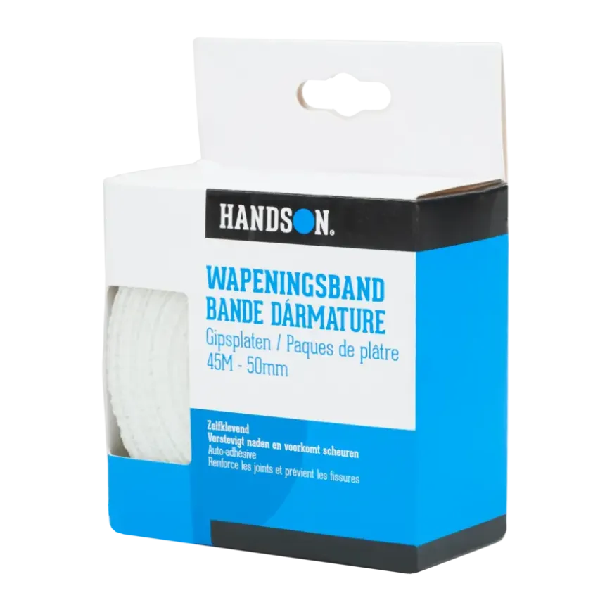Handson wapeningsband zelfklevend voor gipsplaten 45 m 50 mm wit