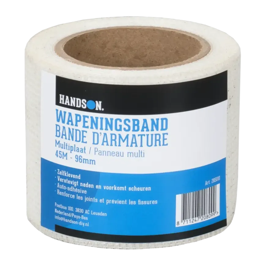 Handson wapeningsband zelfklevend voor multiplaten 96 mm 45 meter