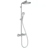 Hansgrohe regendoucheset Crometta S met handdouche en thermostaatkraan 2 standen chroom - hartafstand kraan 15 cm