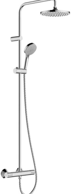 Hansgrohe regendoucheset Vernis Blend 200 met handdouche en thermostaatkraan 2 standen chroom - hartafstand kraan 15 cm