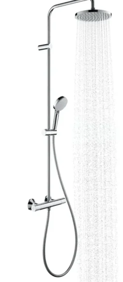 Hansgrohe regendoucheset Vernis Blend 200 met handdouche en thermostaatkraan 2 standen zwart - hartafstand kraan 15 cm
