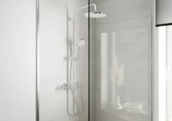 Hansgrohe regendoucheset Vernis Blend 200 met handdouche en thermostaatkraan 2 standen zwart - hartafstand kraan 15 cm