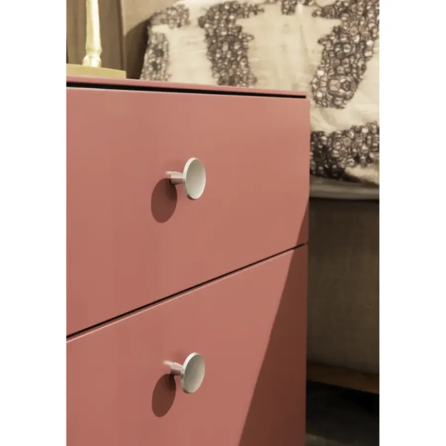 Hermeta meubelknop rond met bout M4 40 mm naturel