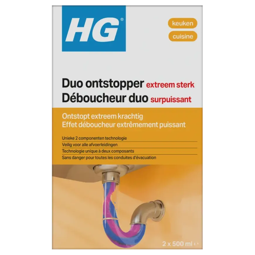 HG duo ontstopper 2 stuks 500 ml