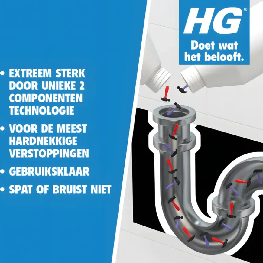 HG duo ontstopper 2 stuks 500 ml