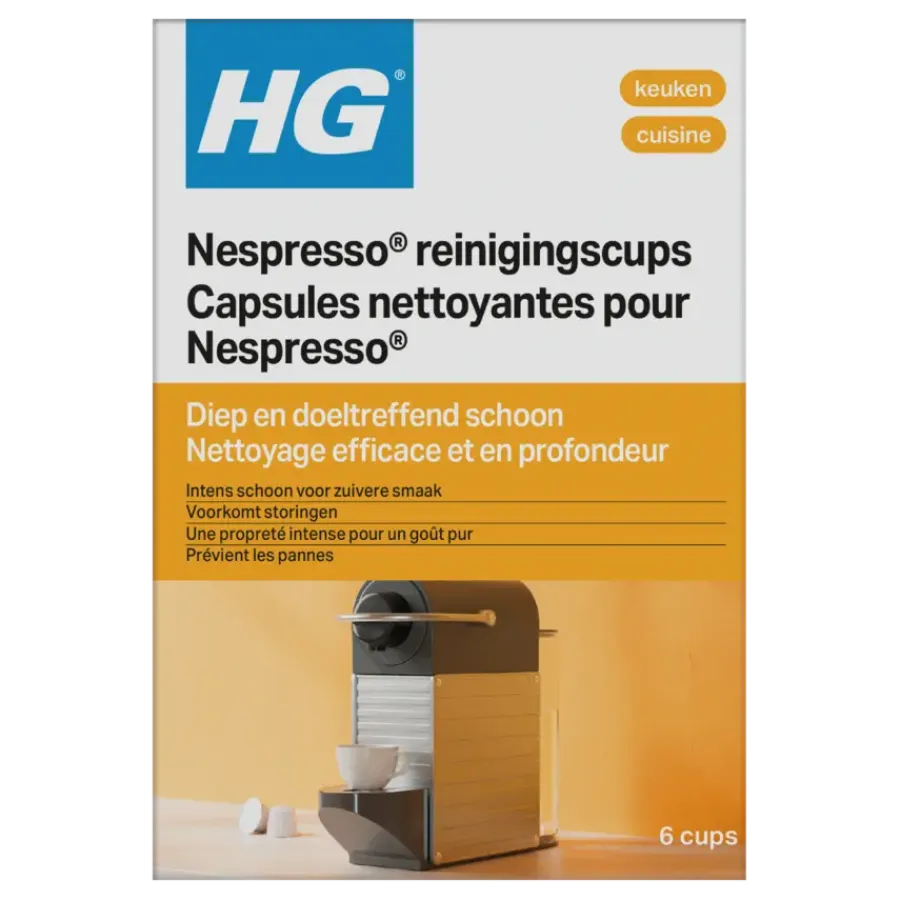 HG reinigingscups voor Nespresso® machines 6 stuks