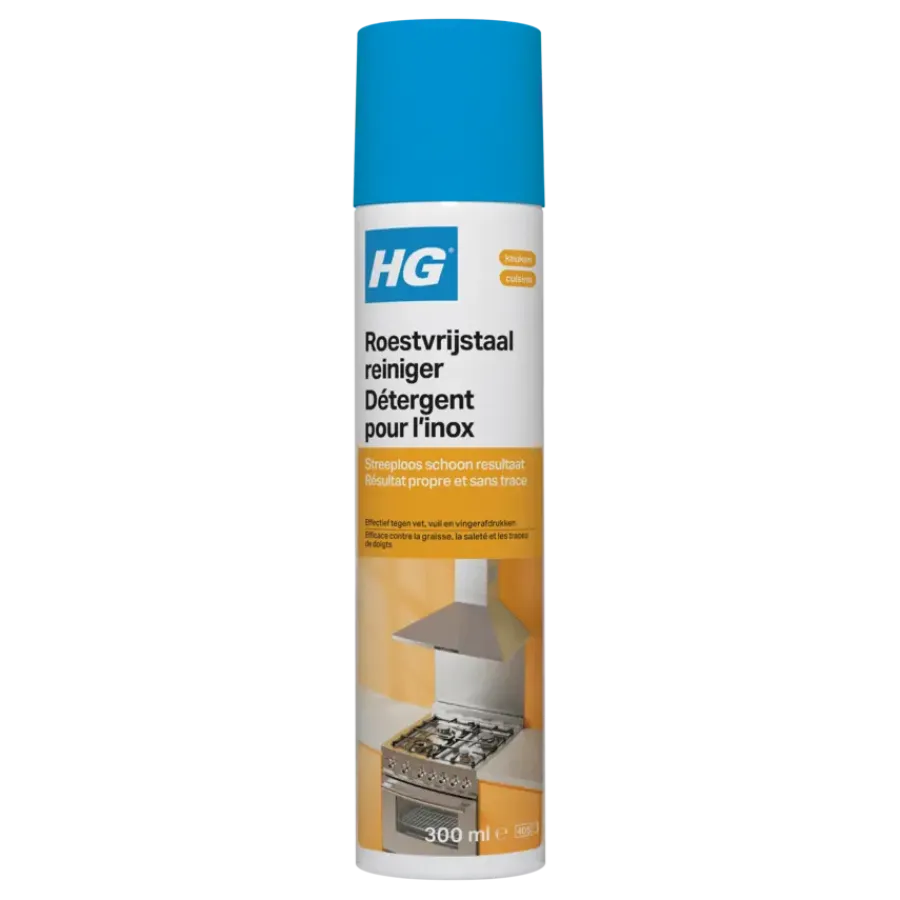 HG roestvrijstaal reiniger 300 ml