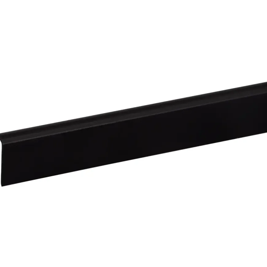 Hockeystickprofiel kunststof zwart 8x21 mm lengte 260 cm