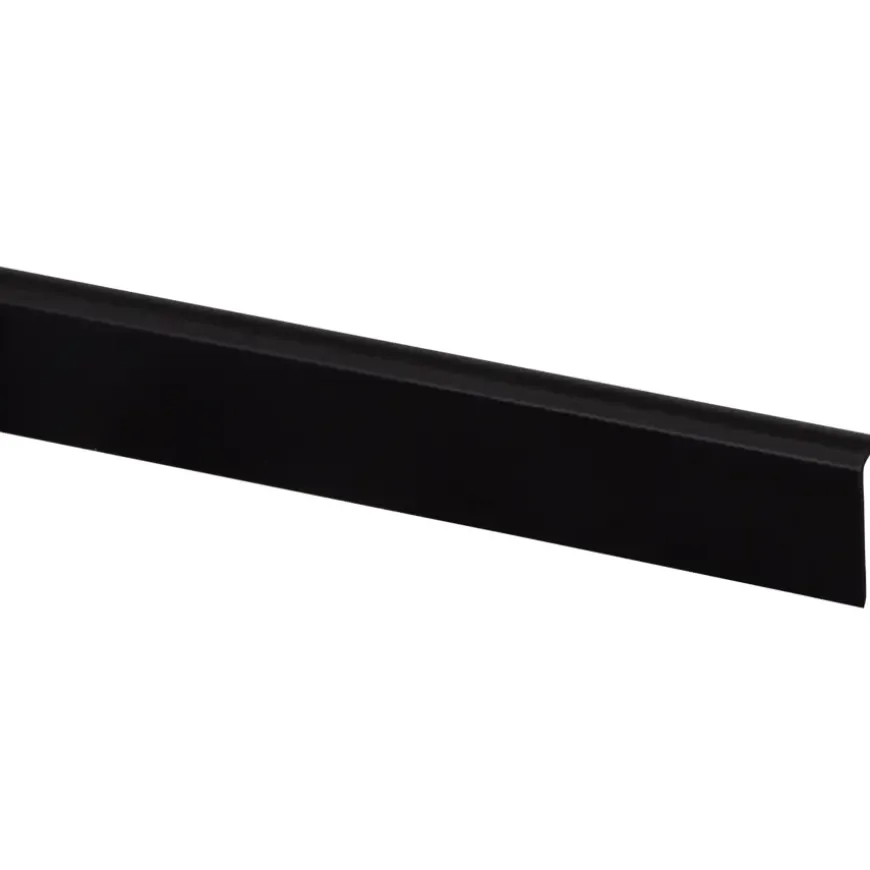 Hockeystickprofiel kunststof zwart 8x21 mm lengte 260 cm