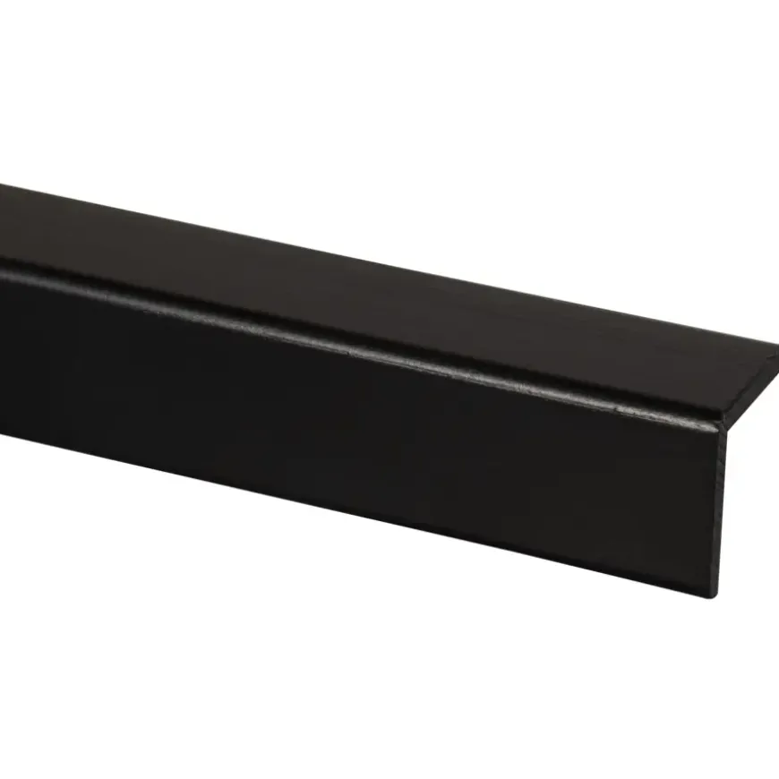 Hoeklat grenen gelakt zwart 34x34mm 270cm