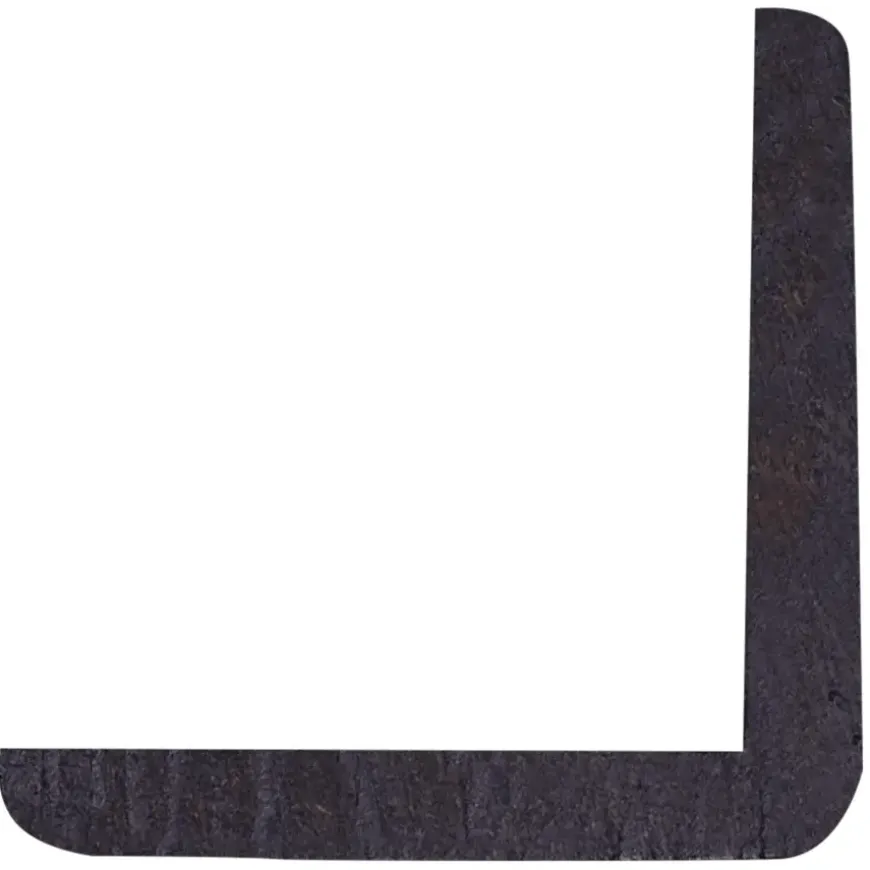 Hoeklat grenen gelakt zwart 34x34mm 270cm