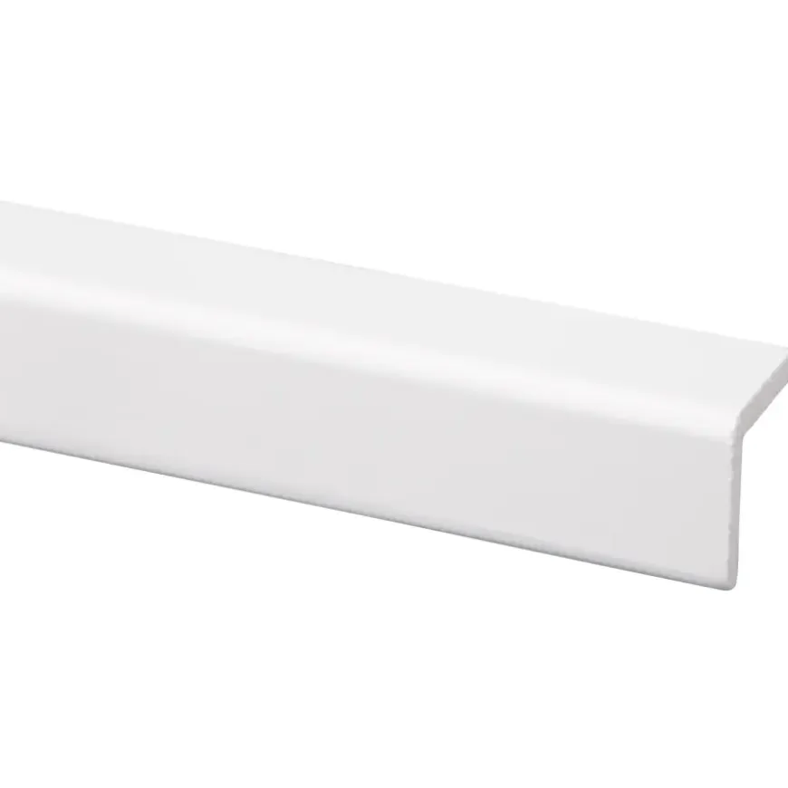 Hoeklat grenen wit gelakt 27x27mm 270cm