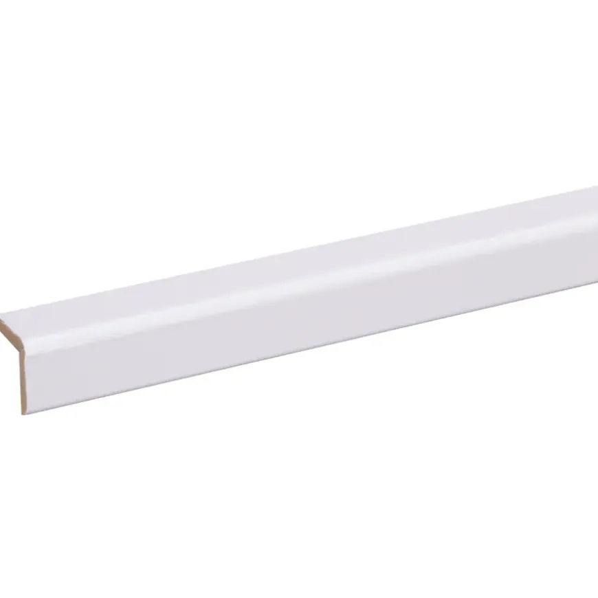 Hoeklat MDF 20x20 mm lengte 260 cm gegrond