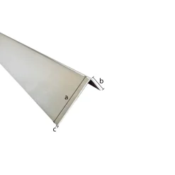 Geen Hoekprofiel aluminium brut 40x10x1x2600mm