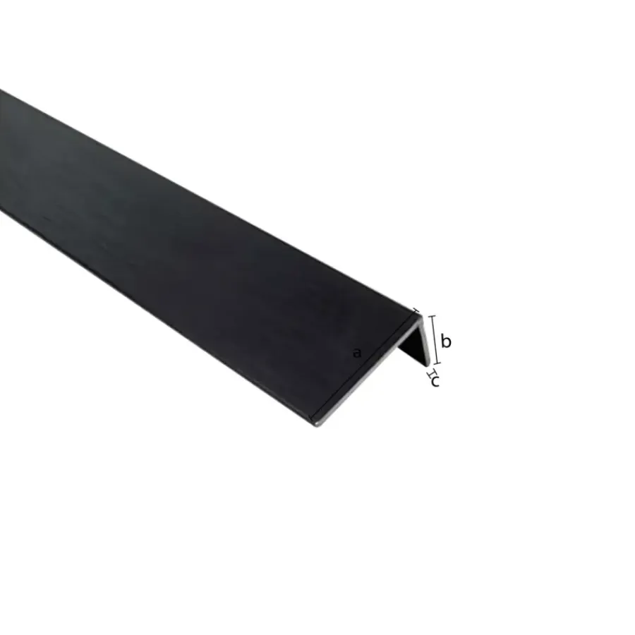 Geen Hoekprofiel aluminium mat zwart 20x10x1x1000mm