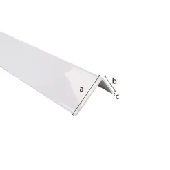 Geen Hoekprofiel aluminium wit 25x25x1x1000mm