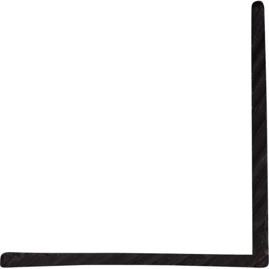 Hoekprofiel kunststof zwart 20x20 mm 260 cm