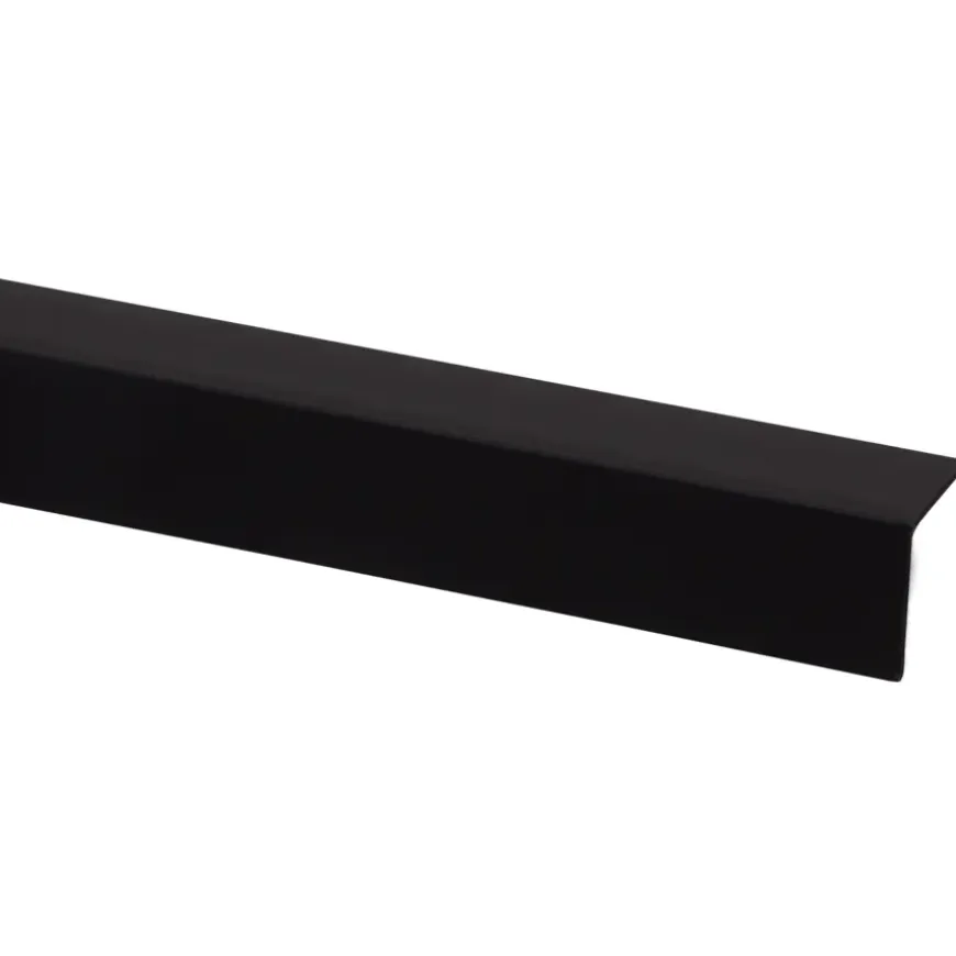 Hoekprofiel kunststof zwart 20x20 mm 260 cm