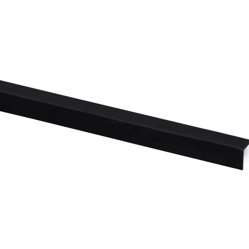 Hoekprofiel kunststof zwart 15x15 mm 260 cm