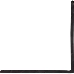 Hoekprofiel kunststof zwart 30x30 mm 260 cm