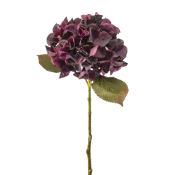 Emerald Hydrangea stem burgundy 47cm