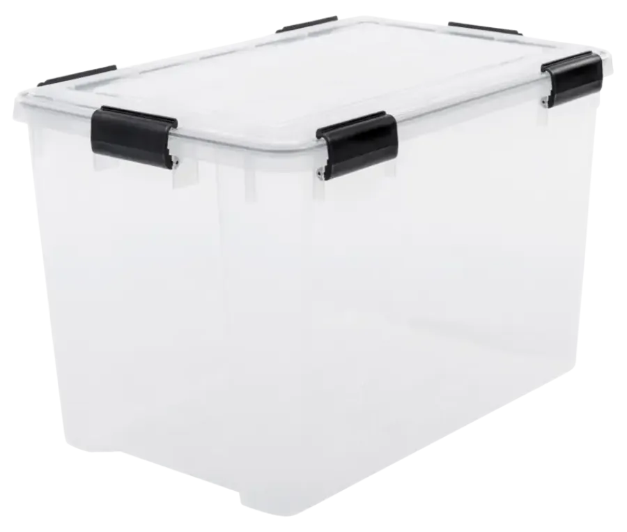 Iris opbergbox luchtdicht kunststof transparant 70 L