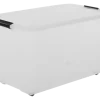 Iris Rollerbox opbergbox transparant kunststof met wieltjes 70 L