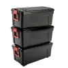 Iris Store-It-All Opbergbox - 75L - Kunststof - Zwart - Set van 3