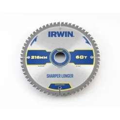 Irwin afkortzaagblad 60T voor hout / laminaat / MDF- 216 x 30 mm