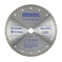 Irwin diamantschijf voor haakse slijper Ø230 mm. Voor kermamiek.