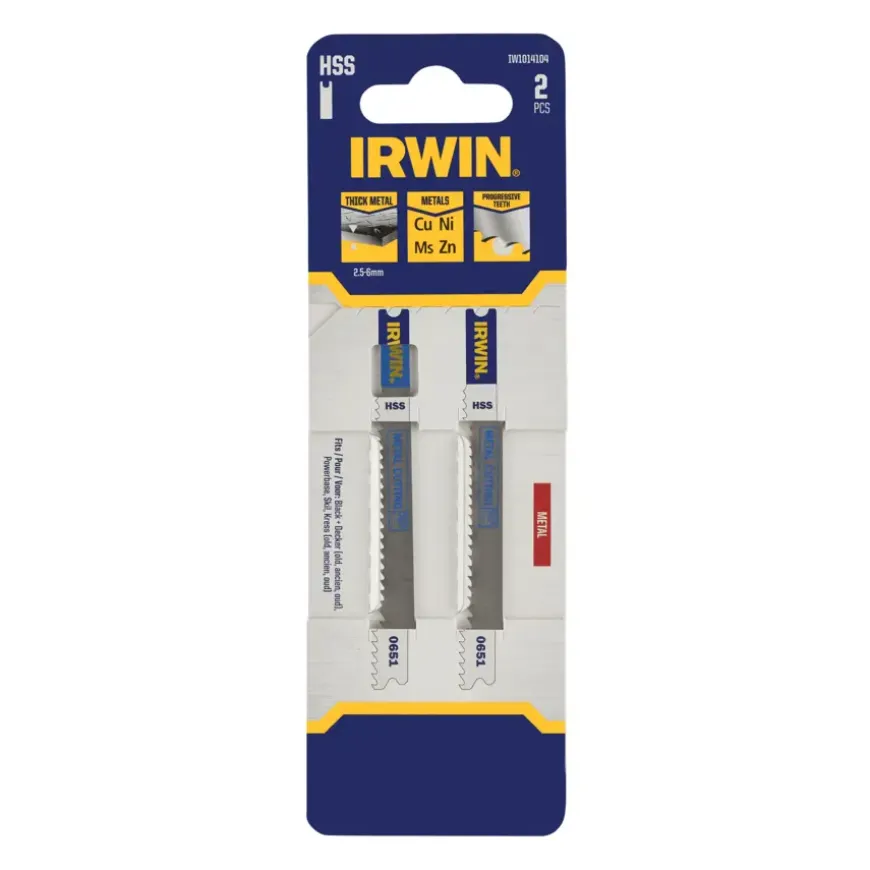 Irwin Pro decoupeerzaagblad U-aansluiting voor metaal - 2 stuks - tot 6 mm