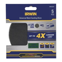 Irwin schuurgaas rond Ø125 mm zelfhechtend K120, 5 stuks
