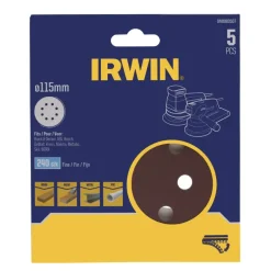Irwin schuurschijf rond Ø115 mm zelfhechtend K240, 5 stuks