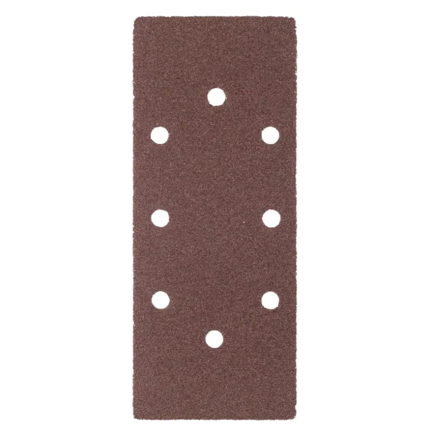 Irwin schuurvel 230 x 93 mm K40/K60/K100/K150/K220 voor klembevestiging, met perforatie voor B+D, 5 stuks.