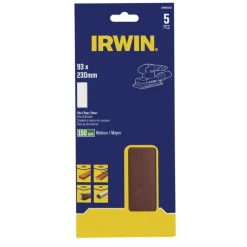 Irwin schuurvel 230 x 93 mm K150 voor klembevestiging, zonder perforatie, 5 stuks.