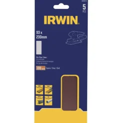Irwin schuurvel 230 x 93 mm K100 voor klembevestiging, zonder perforatie, 5 stuks.