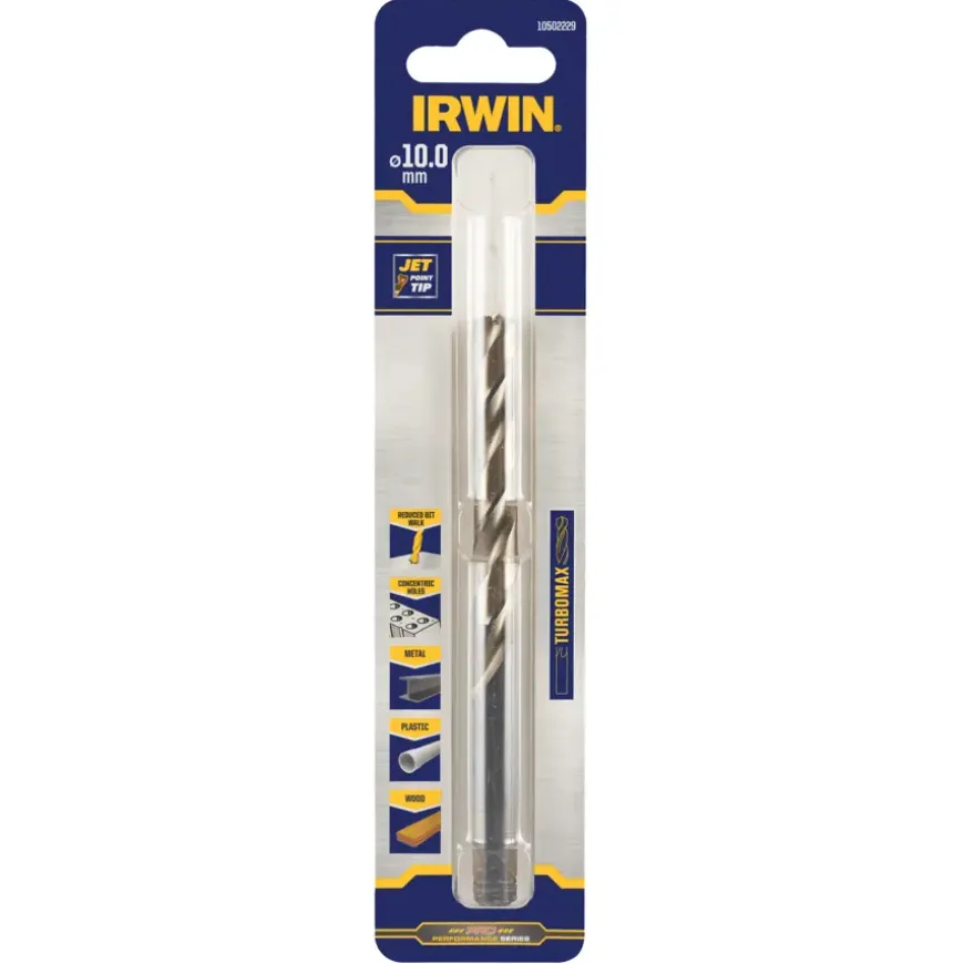 IRWIN turbomax metaalboor dikte Ø 10 mm werklengte 87 mm