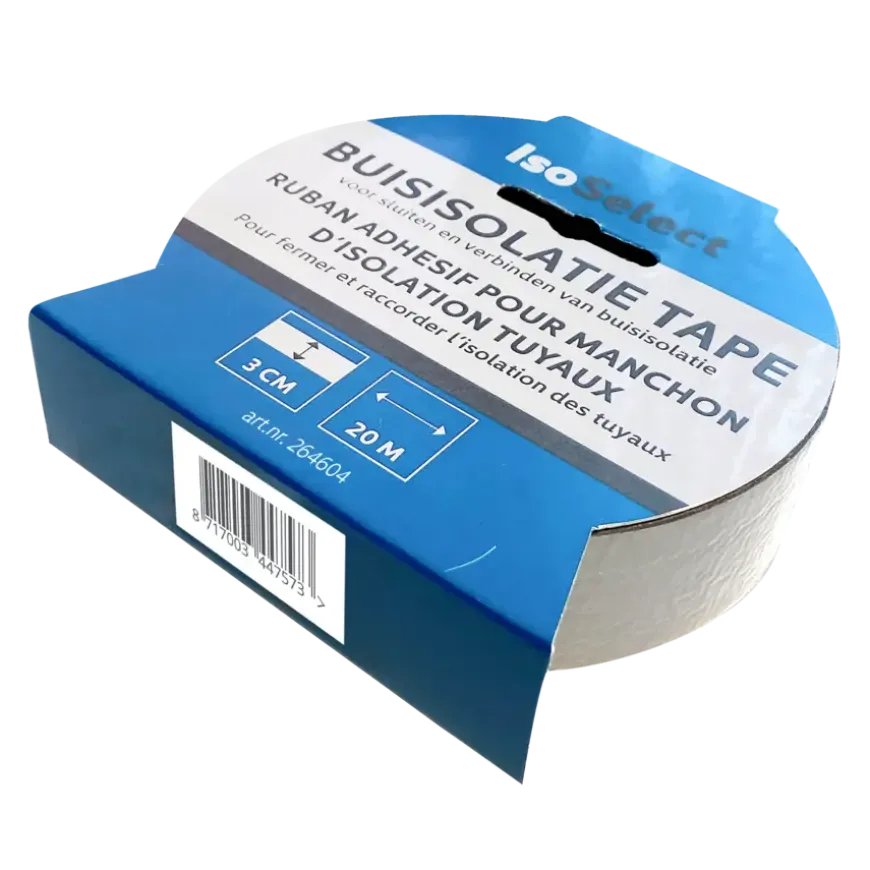 Isoselect buisisolatie tape 30mm, rol van 20m