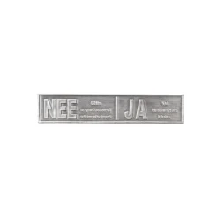 Geen Ja/Nee sticker Metaal kleur