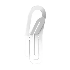 Geen Jashaak enkel Paperclip wit zamak