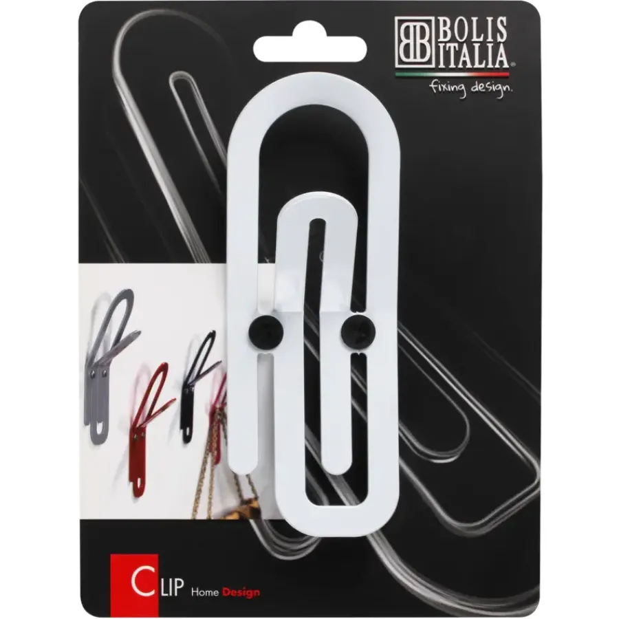Geen Jashaak enkel Paperclip wit zamak
