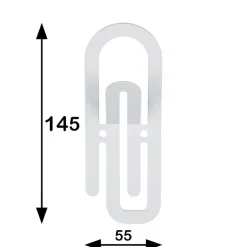 Geen Jashaak enkel Paperclip wit zamak