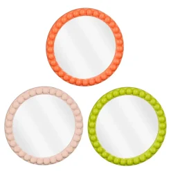 Geen Jax spiegel licht roze oranje groen - h2xd25cm