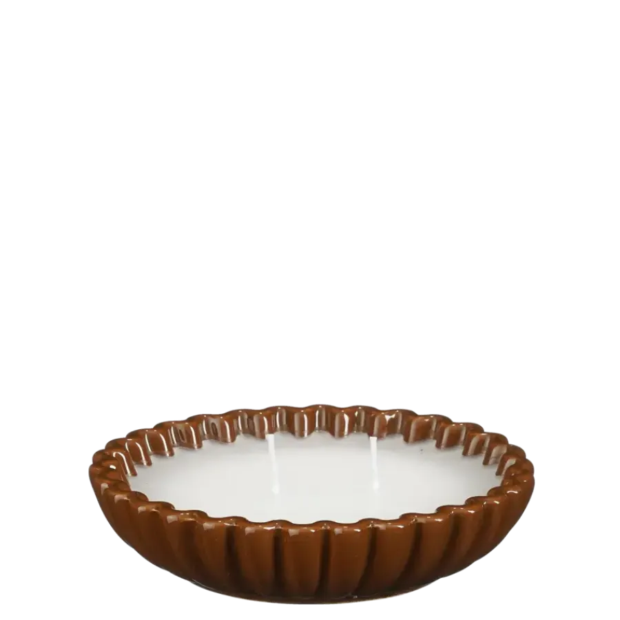 Geen Kaars bruin - h3,5xd14,5cm