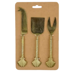 Geen Kaasmesje goud 3 stuks - l21,5xb5cm
