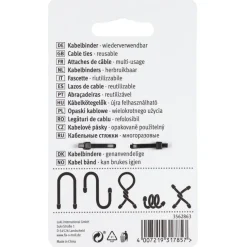 Kabelbinder Fix-o-tie zwart-groen 152mm - 2 stuks