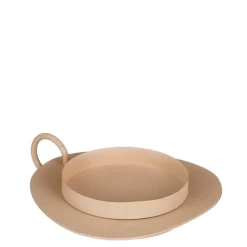 Geen Kandelaar bruin - l15xb13,5xh3cm