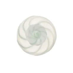 Geen Kandelaar glas groen wit 11x11x7,5cm
