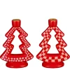 Geen Kandelaar kerstboom rood per stuk - l13xb7xh18,5cm