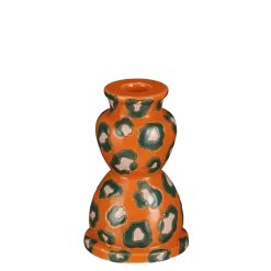 Geen Kandelaar oranje - h15xd9,5cm